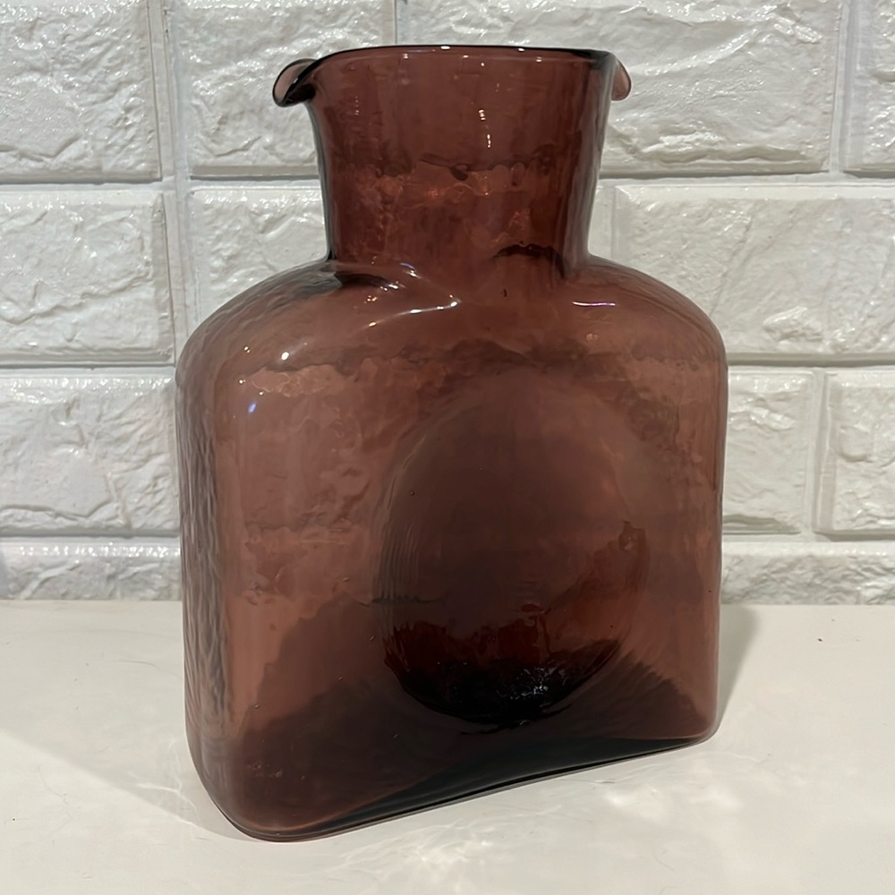 Blenko amethyst water bottle